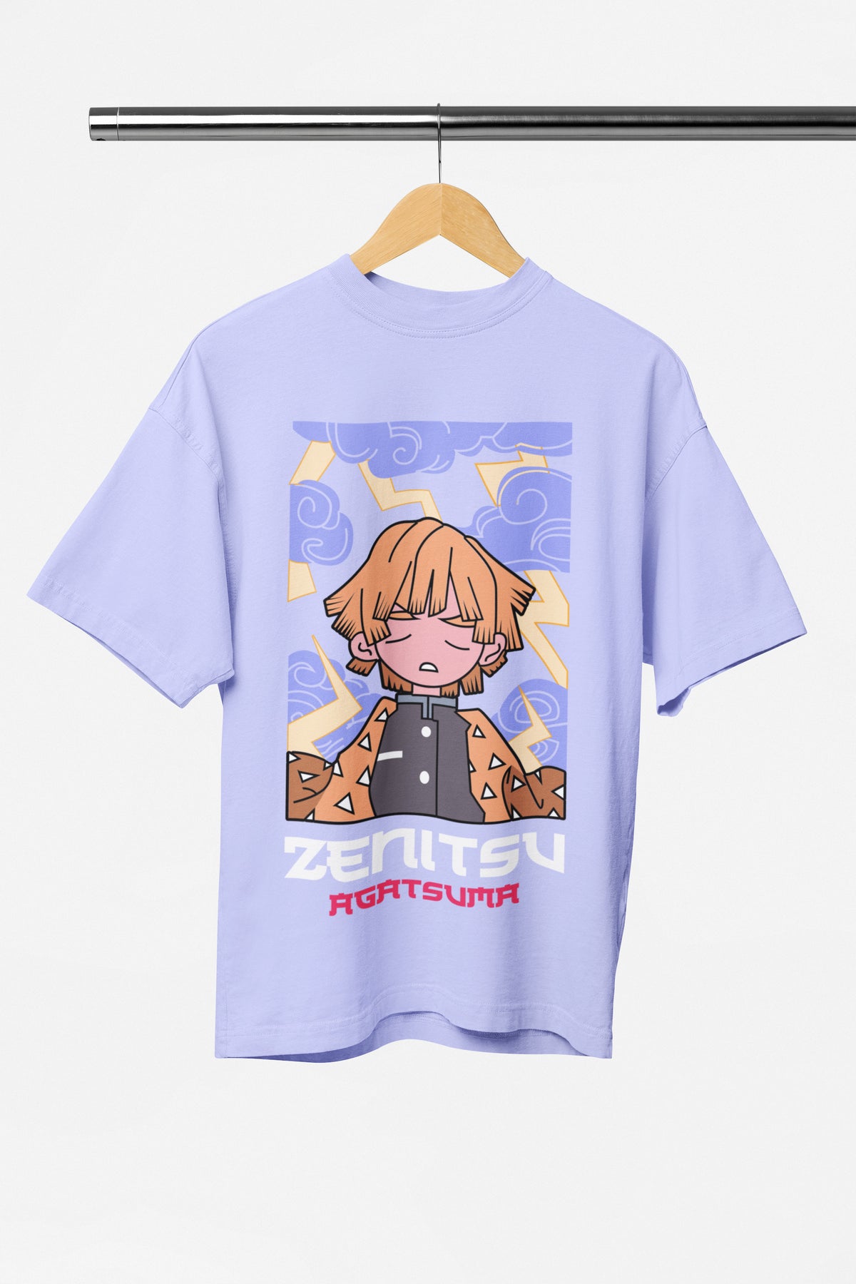 りーたん Zenitsu Oversized Demon Slayer T-Shirt – Bold Anime