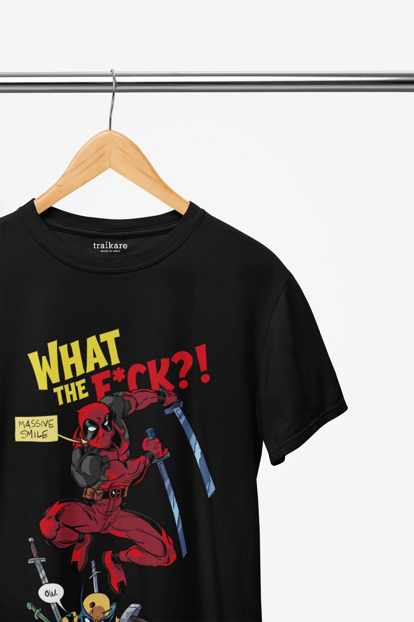 Premium Black Deadpool & Wolverine Unisex Anime T-Shirt