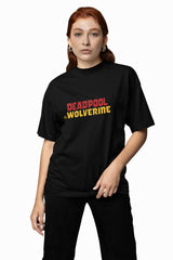 Oversized Deadpool & Wolverine Anime Tee!