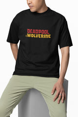 Oversized Deadpool & Wolverine Anime Tee!