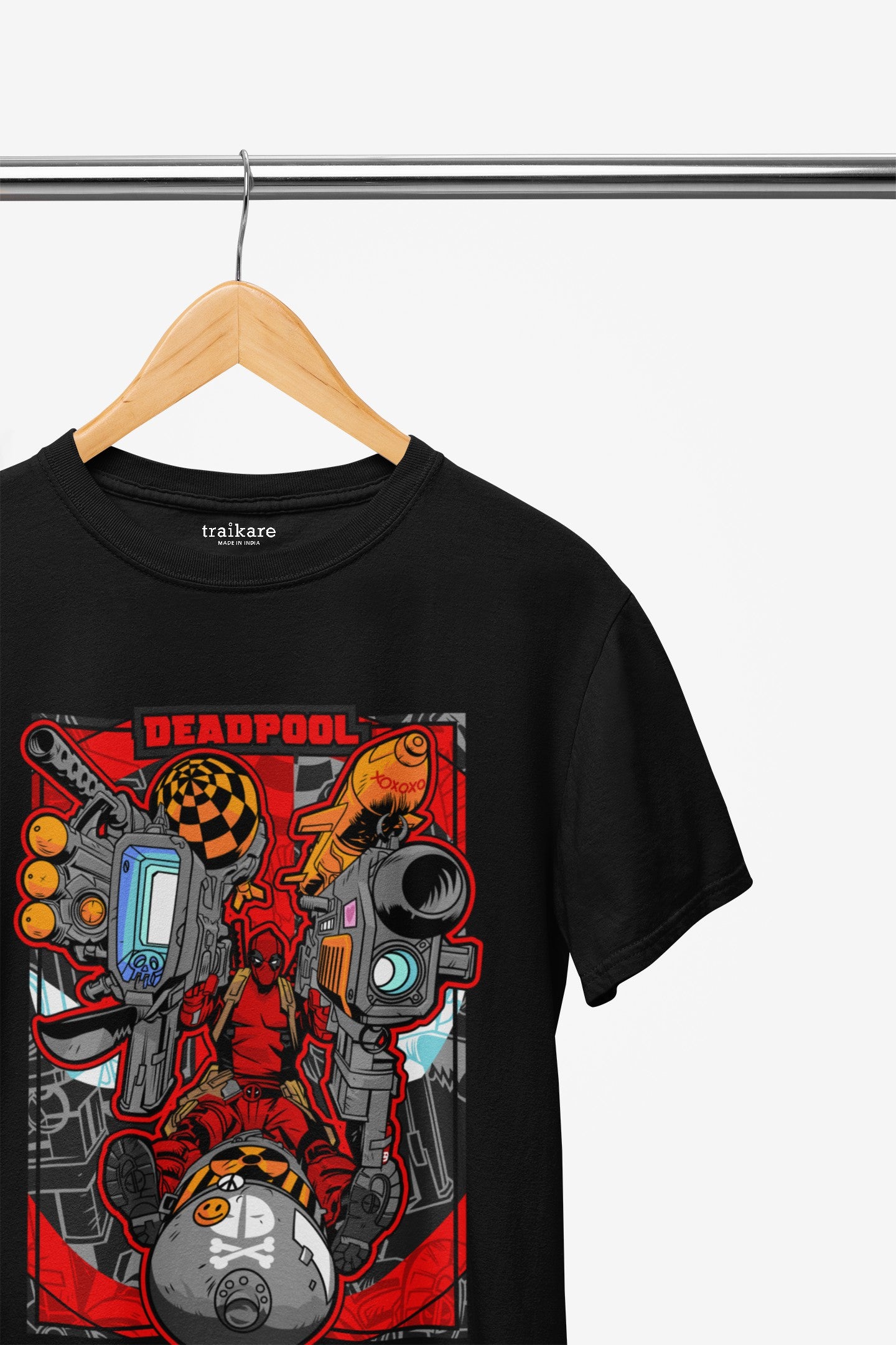 Premium Black Deadpool Unisex Anime T-Shirt