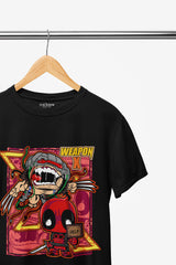 Iconic Black Deadpool & Wolverine Unisex Anime T-Shirt